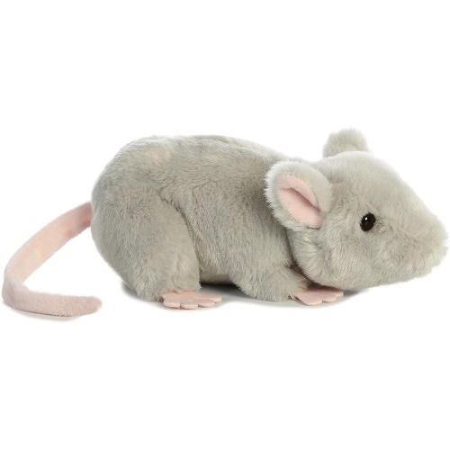 Aurora 31731 Mouse Stuffed Animal Plush Toy, 8", Grey