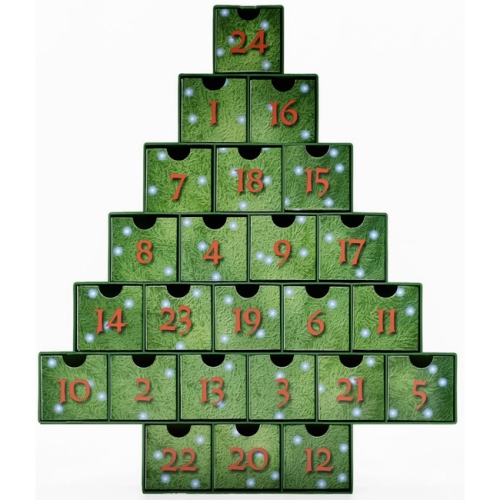 Christmas Tree Advent Calendar Pre-Filled with 24 Toys/Stickers