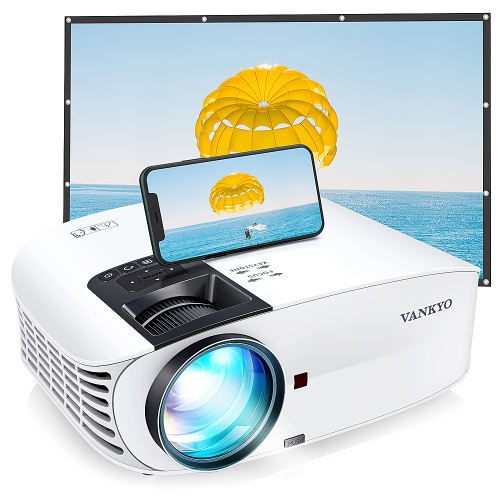 Vankyo - Projecteur sans fil Leisure 510PW 1080P avec écran bonus - Blanc