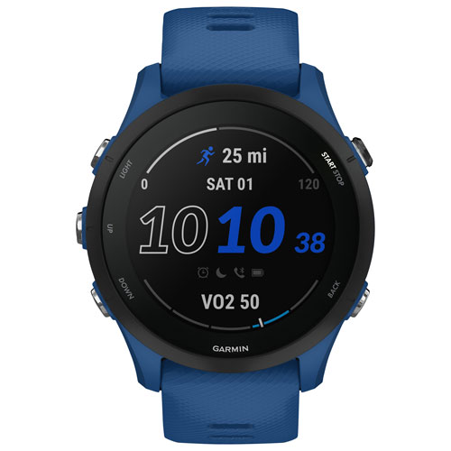 Garmin Forerunner 255 46mm Bluetooth Running Smartwatch Tidal Blue Best Buy Canada