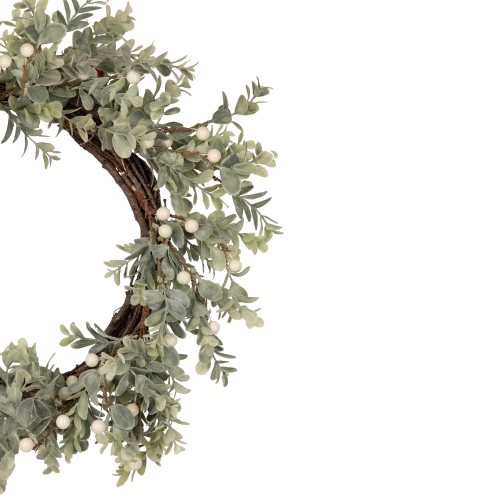 Real Touch Berry and Eucalyptus Christmas Wreath - 18" - Unlit