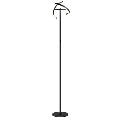 BRIGHTECH  Halo Split Led Floor Lamp - In Black