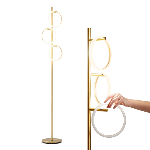 BRIGHTECH  Saturn Led Floor Lamp - Brass