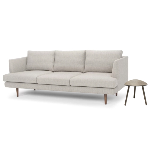 ITY International - Triangular MDF Side Table, 15.7"x15.7"x15.7", Taupe Gray