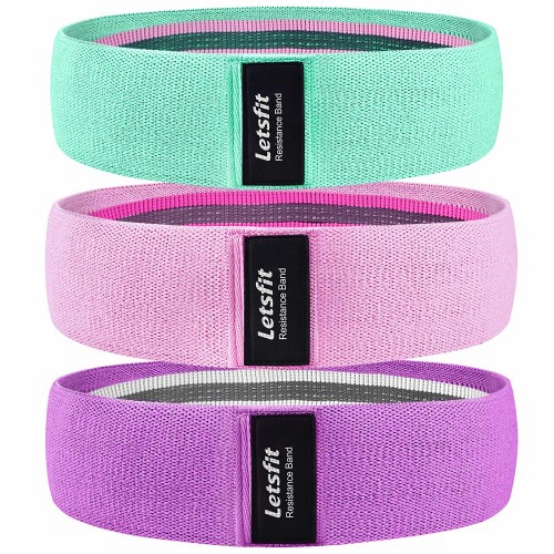 Resistance Bands Set of 3 Exercise Bands for Working Out Non-slip