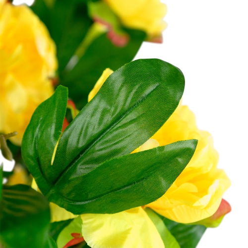 Artificial Peony Flower Potted Tree - 63" - Yellow