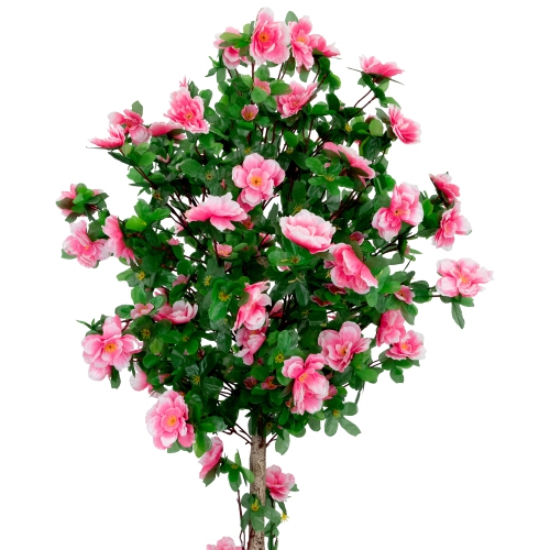 4.5' Potted Artificial Azalea Flower Tree - Pink - 4.5'