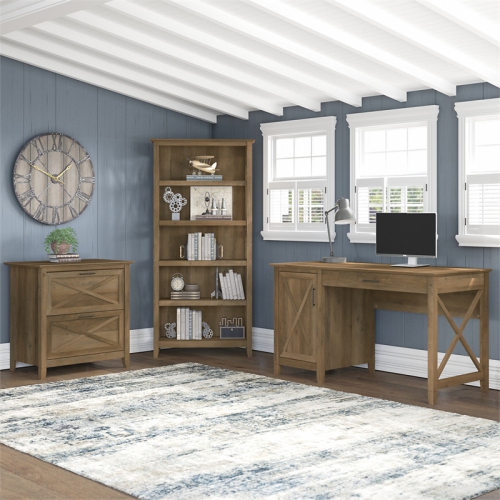 Key West 54W Computer Desk with Storage in Reclaimed Pine - Engineered Wood