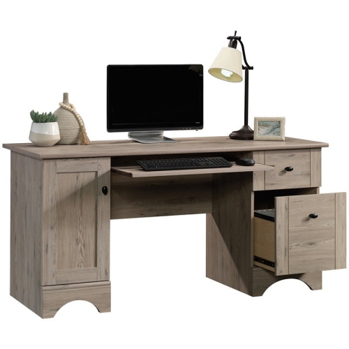 Sauder Select Simple Wooden Computer Desk in Laurel Oak