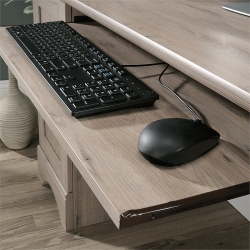 Sauder Select Simple Wooden Computer Desk in Laurel Oak
