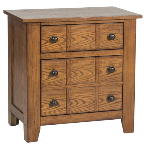 Pemberly Row 2 Drawer Night Stand in Rustic Finish