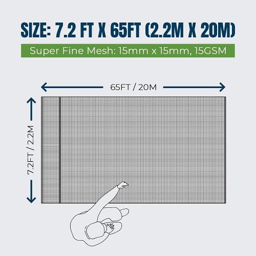 MEKKAPRO Heavy Duty Bird Netting Garden Nets for Fruit Vegetable Plant Trees | Deer Netting and Fencing | Anti-Bird Deer and Pests Net