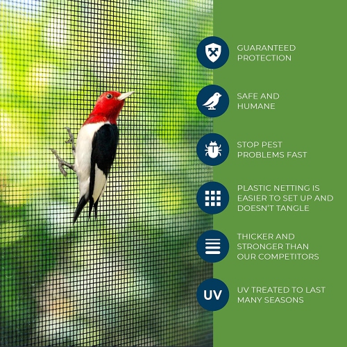 MEKKAPRO Heavy Duty Bird Netting Garden Nets for Fruit Vegetable Plant Trees | Deer Netting and Fencing | Anti-Bird Deer and Pests Net