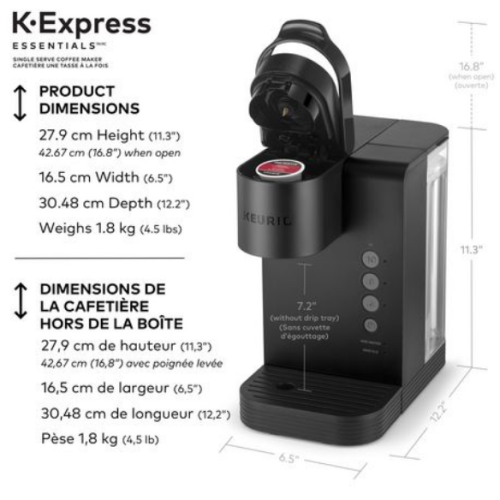 Remis à neuf -Cafetière pour une tasse K-Express de Keurig - Noir