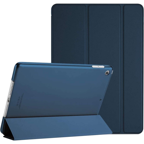 Apple iPad 5th Gen 9.7 Navy Blue Rotate 360 Leather Folding Smart Case Cove