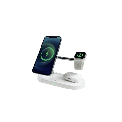 AMAZE  Dock W/ Magnetic Wireless Charger for Phone & Watch W/ Adaptor