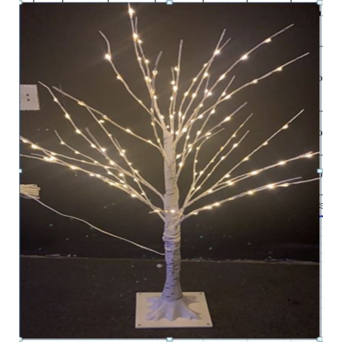 HI-LINE GIFT LTD  Medium Copper Wire Birch Tree With 268 Warm Led Lights In White