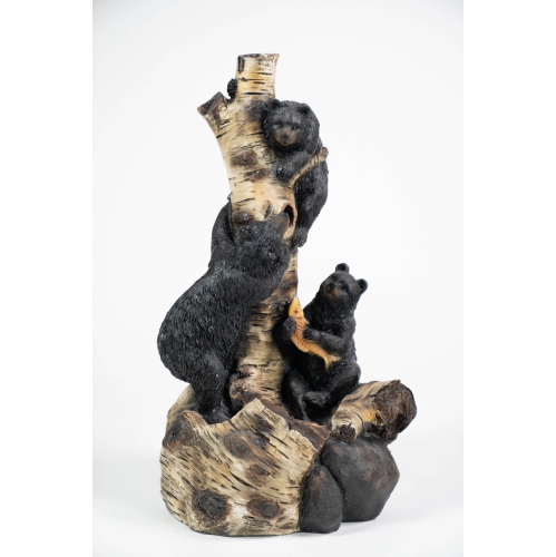 Hi-Line Gift Ltd 29In Black Bears Climbing Fountain