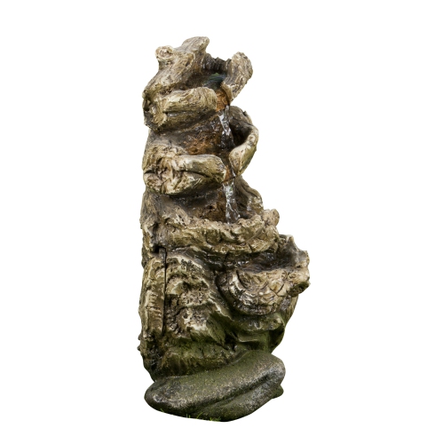 Hi-Line Gift Ltd Multi Level Logs Fountain with LED