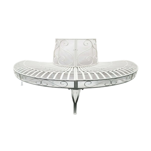 HI-LINE GIFT LTD  Metal Tree Garden Bench In White