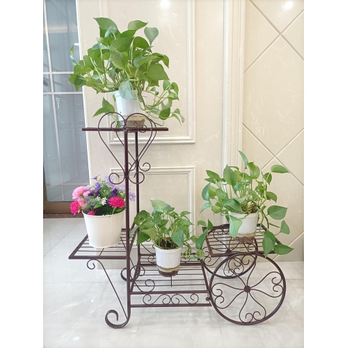 Hi-Line Gift Ltd Plant Stand Black & Bronze Finish
