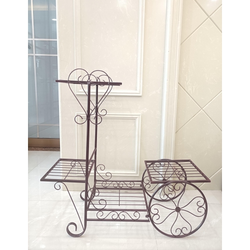 Hi-Line Gift Ltd Plant Stand Black & Bronze Finish