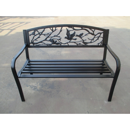 Hi-Line Gift Ltd Black Birds And Branches Garden Bench
