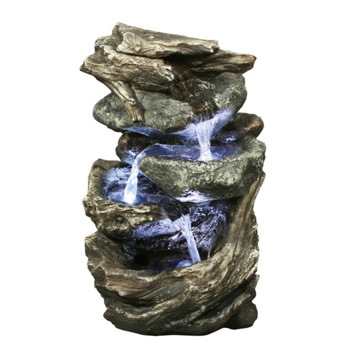 HI-LINE GIFT LTD  Fountain-Log/stone Waterfall With Led