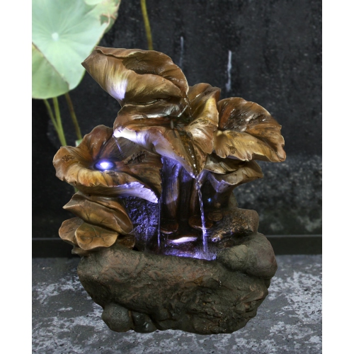 Hi-Line Gift Ltd Fountain-Leaves with LED