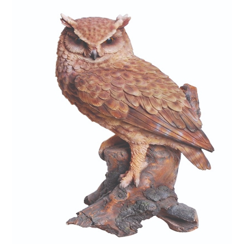 Hi-Line Gift Ltd Great Horned Owl On Stump