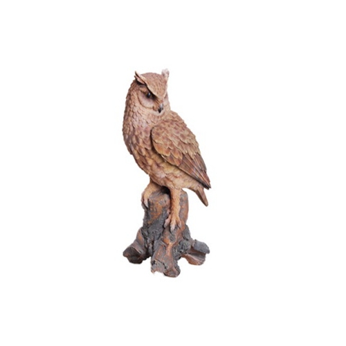 Hi-Line Gift Ltd Great Horned Owl On Stump