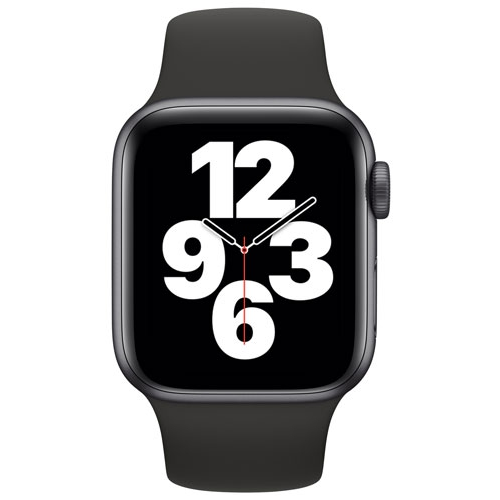 Apple Watch SE 40mm GPS Space Grey Aluminium Case with Black Sport Band by APPLE - Refurbished condition - Image 2