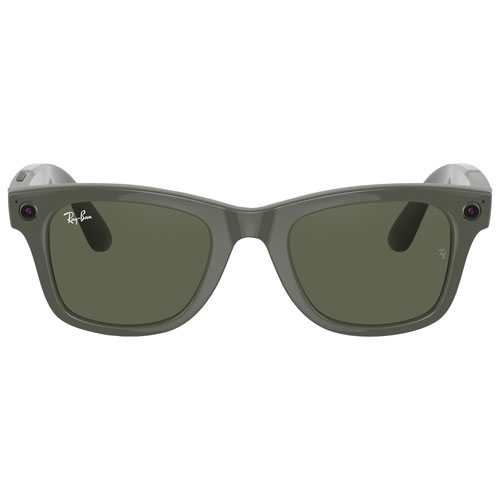Ray-Ban Stories Wayfarer Smart Glasses with Photo, Video & Audio - Shiny Olive
