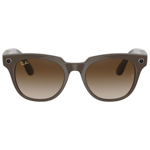 Ray-Ban Stories Meteor Smart Glasses with Photo, Video & Audio - Shiny Brown