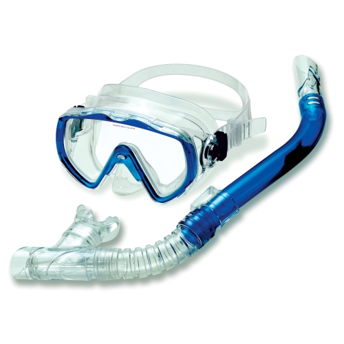 Ensemble avec masque Thermotech et tuba Blue Sea Searcher pour jeunes et adultes