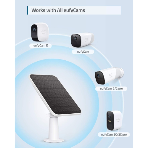 eufy Solar Panel for eufyCam Security Cameras - Open Box(White)