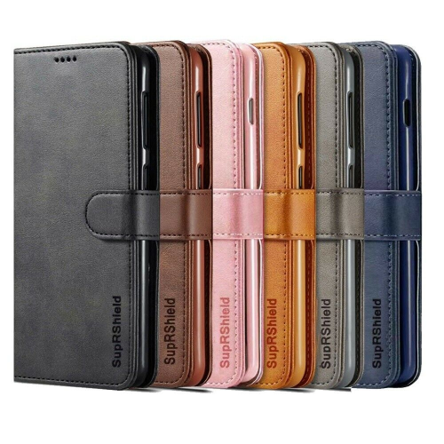 Apple iPhone 11 Pro Brown SupRShield Wallet Leather Card Holder Flip Protective Shockproof Magnetic Case Cover