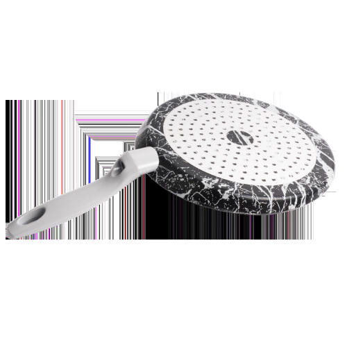 Diamond Marble Italian Crepe & Pancake Pan 25cm - 10 inch - PFOA Free - Black & Grey