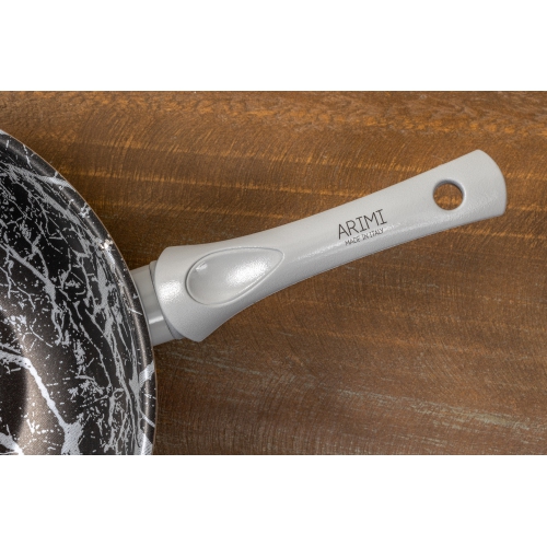 Diamond Marble Wok italien sans PFOA Noir et gris 28 cm