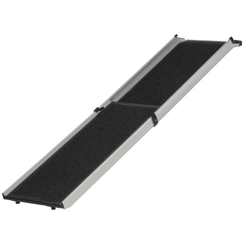 PAWHUT  72-Inch Portable Folding Dog Ramp for Cars, Trucks, Suvs, Non-Slip Pet Ramp for Large Dogs, Aluminum Frame for Up to 198 Lbs