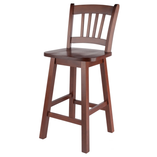 Winsome Wood Fina Swivel Seat Counter Stool, Walnut