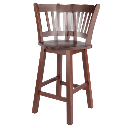 Winsome Wood Fina Swivel Seat Counter Stool, Walnut