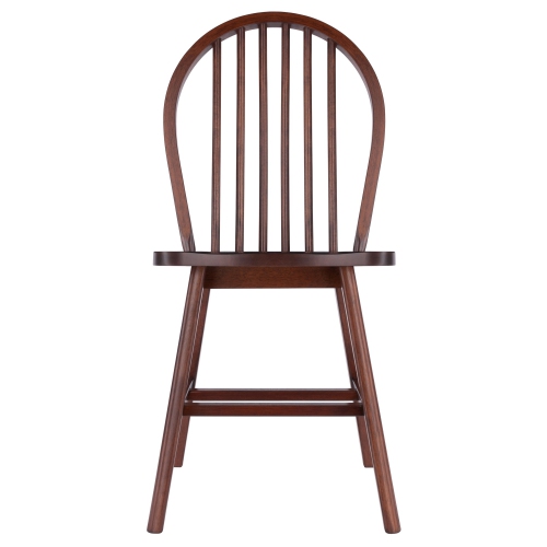 Winsome Wood Windsor 2-Piece Chair Set, Walnut