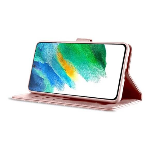 Étui portefeuille Galaxy S20 Ultra de Samsung – Rose doré SuprShield en cuir avec porte-carte rabattable, étui protecteur magnétique et antichoc