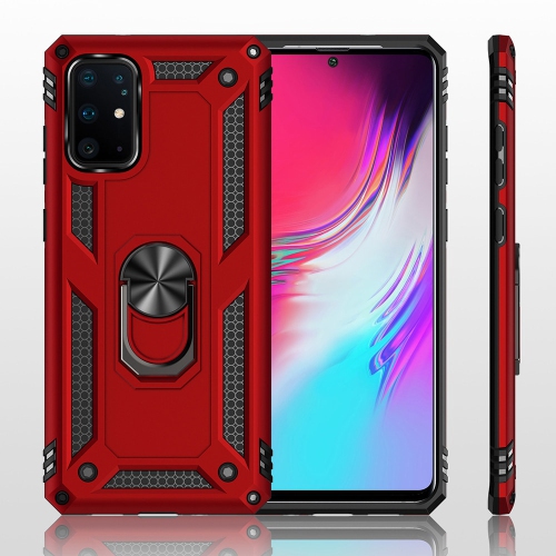 Samsung Galaxy S20 Plus S20+ Case Red Military Grade 360 Degree Rotating Metal Magnetic Ring Car Mount Holder Kickstand Shockproof Heavy Duty Cover