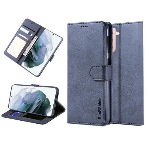 Étui portefeuille Galaxy S20 Ultra de Samsung Bleu marine SuprShield porte-cartes en cuir rabat protecteur antichoc rabat étui magnétique