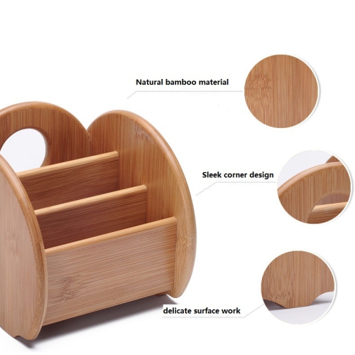 Durable Compact Bamboo Storage Wooden Dock Box Perfect for Electronics and Makeup for Kitchen, Bathroom, Bedroom