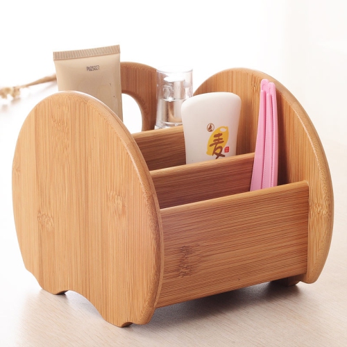 Durable Compact Bamboo Storage Wooden Dock Box Perfect for Electronics and Makeup for Kitchen, Bathroom, Bedroom