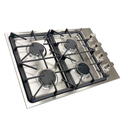 CROWN Professional 30" 4 Burner Drop-In Stainless Steel Gas Cooktop LGC3001 with 48,000 BTUs Power with Automatic Electric Ignition