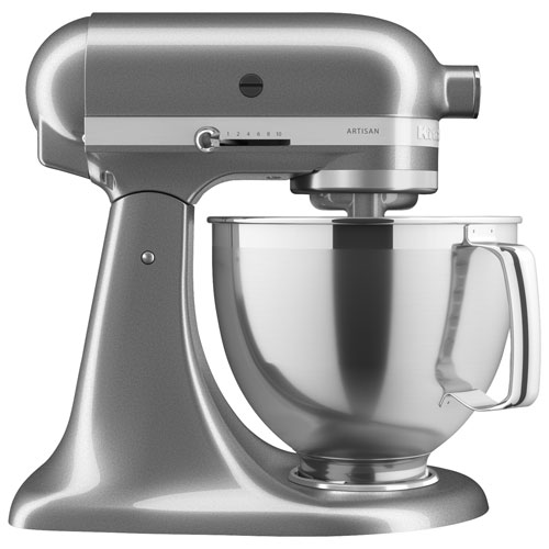 KitchenAid Artisan Tilt-Head Stand Mixer with Premium Accessory Pack - 5Qt - 325-Watt - Medallion Silver